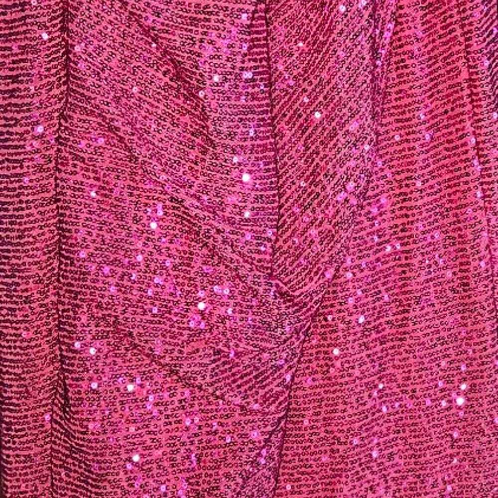 $40 Pink sequin maxi dress plus size 2X worn once - image 8