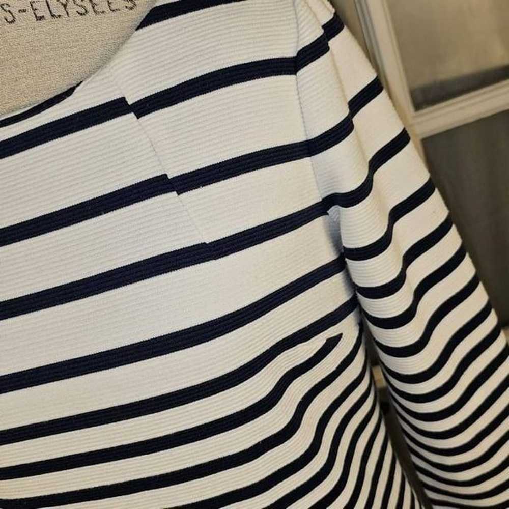 Lilly Pulitzer Womens White Navy Blue Striped Cha… - image 3
