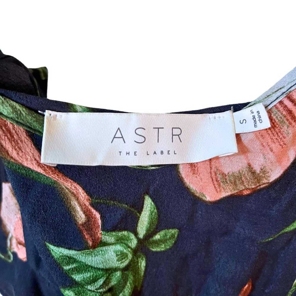 ASTR Florentina Maxi Dress Size S Navy Blue Flora… - image 6