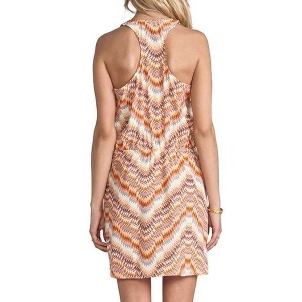 PARKER Maya Dress 100% SILK Sleeveless Wrap Orang… - image 2