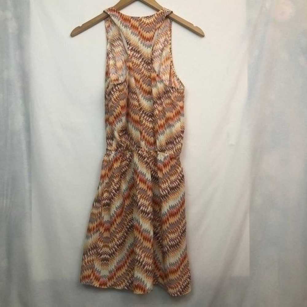 PARKER Maya Dress 100% SILK Sleeveless Wrap Orang… - image 6
