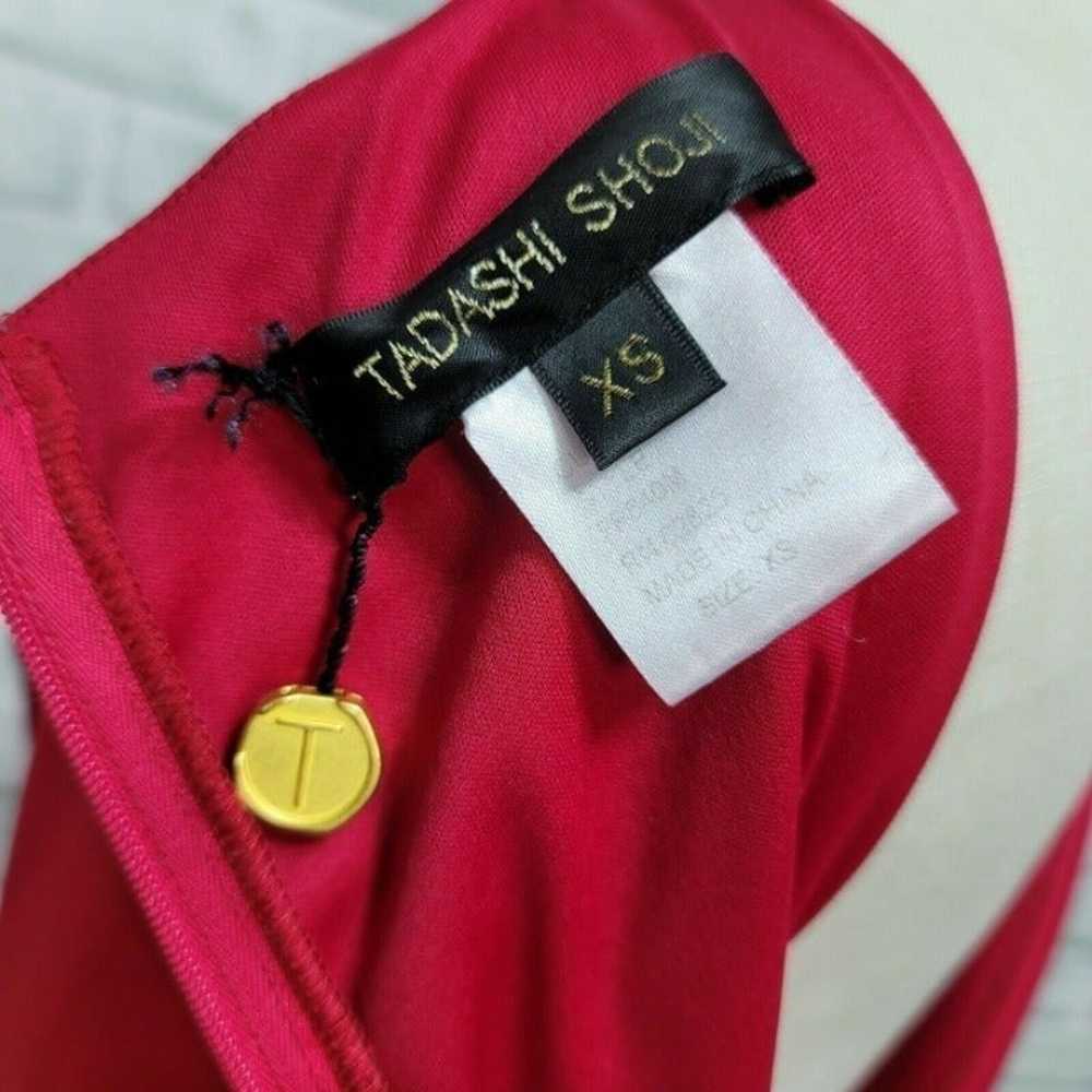 Tadashi Shoji Size XS Claret Red Ruched Bodycon D… - image 10