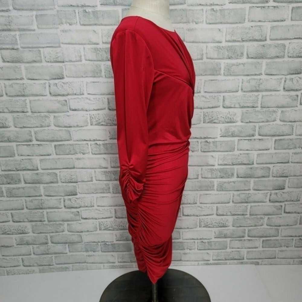 Tadashi Shoji Size XS Claret Red Ruched Bodycon D… - image 7