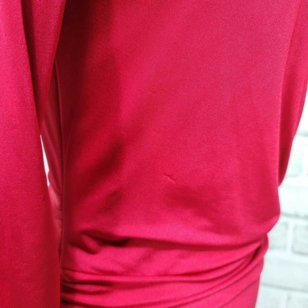 Tadashi Shoji Size XS Claret Red Ruched Bodycon D… - image 8