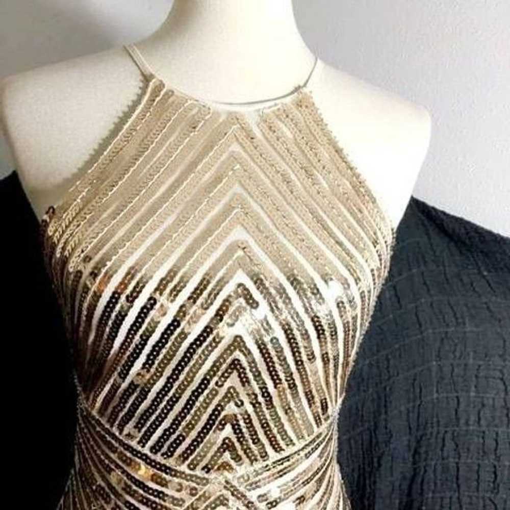 Lulus Ace of Spades Gold Sequence Bodycon Dress S… - image 5