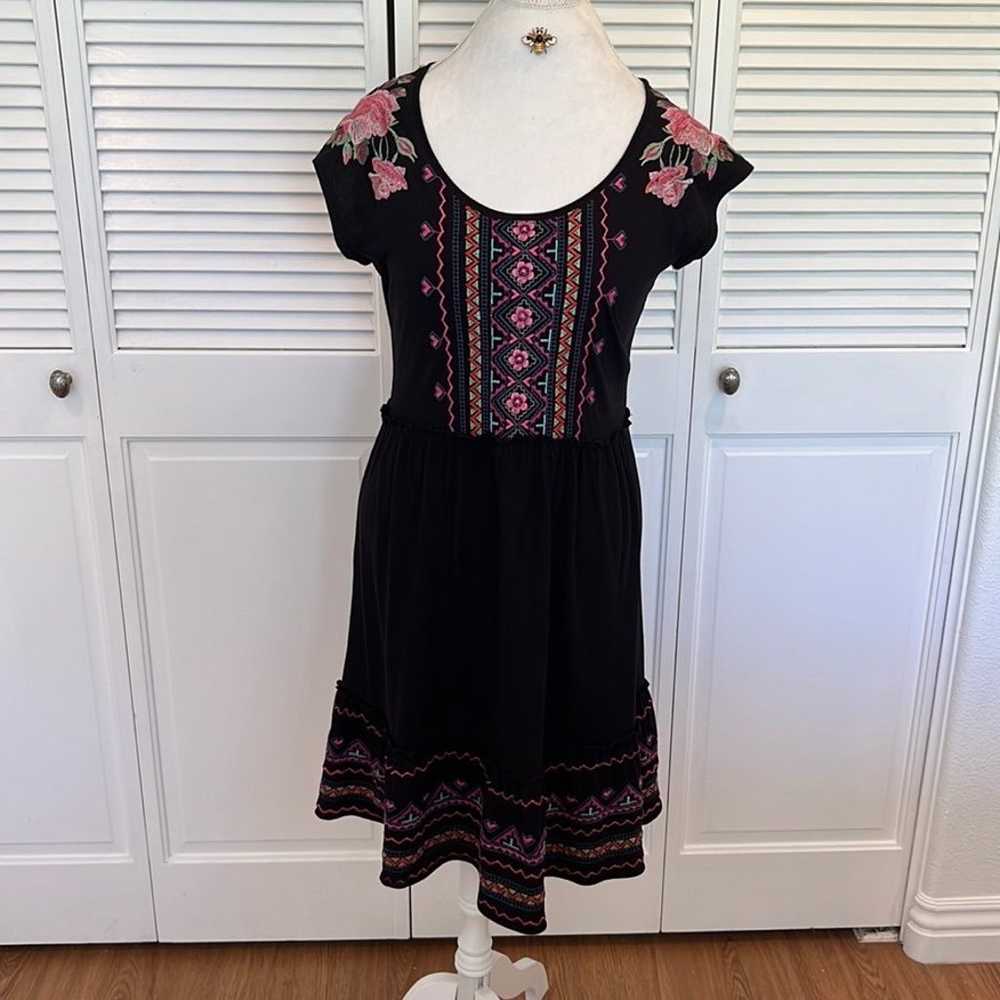 JOHNNY WAS EMBROIDERED DRESS - image 1