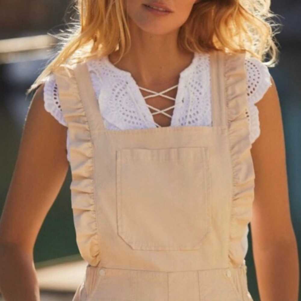 Anthropologie Maeve Ruffle Overalls Size Small - image 4