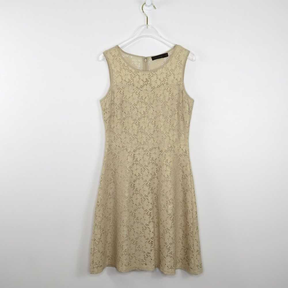 The Limited Gold Lace A-Line Dress Fit & Flare Sl… - image 3