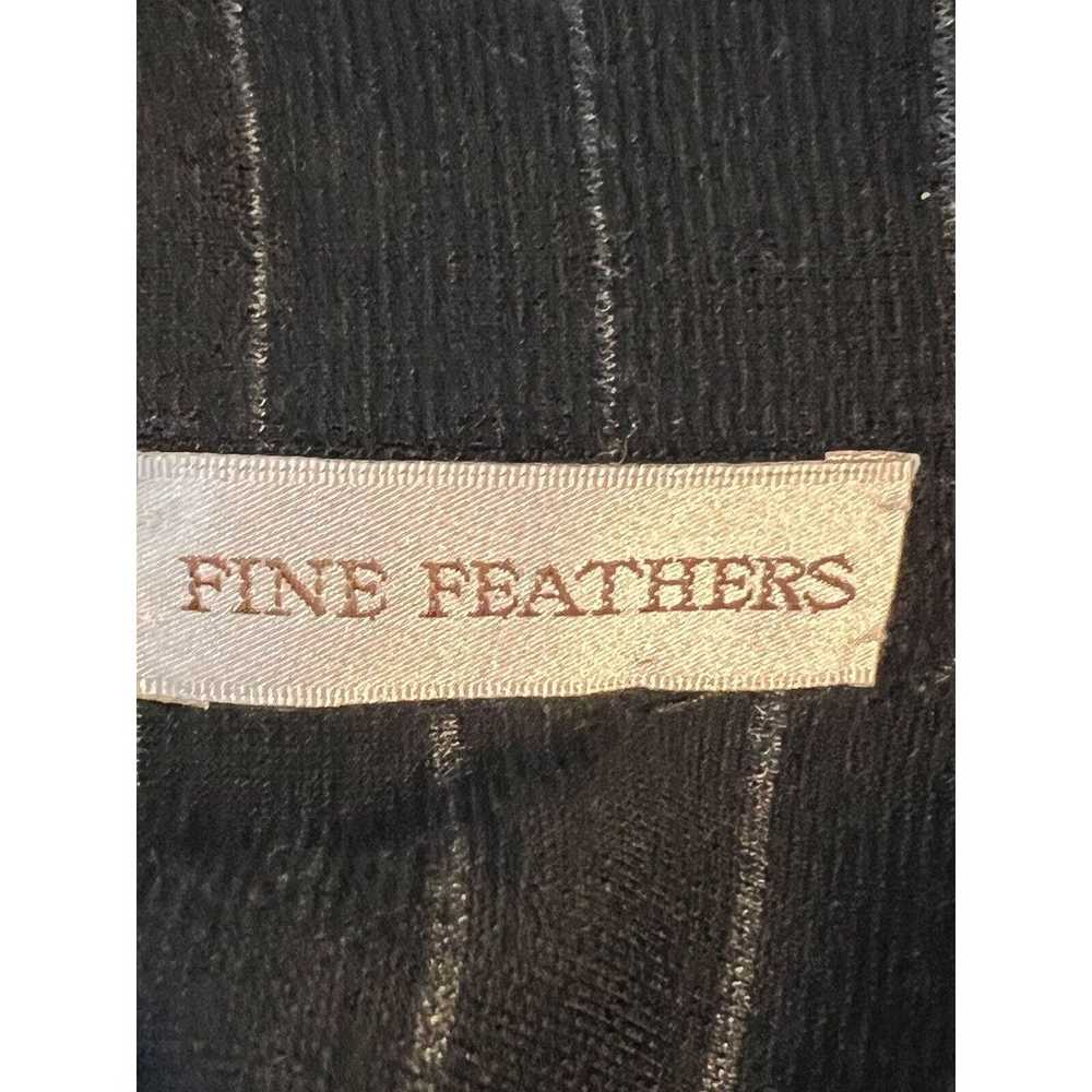 Fine Feathers Pinstripe Shift Dress Women's 14 Wo… - image 2