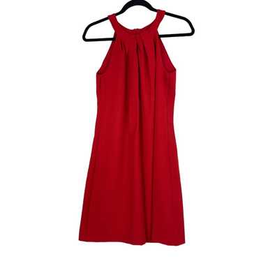 Vince Camuto Womens size 4 dress red Crepe Pleat S
