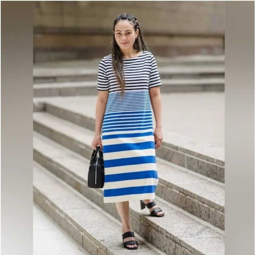 New MARNI X UNIQLO Striped Short Sleeve Dress Blu… - image 2