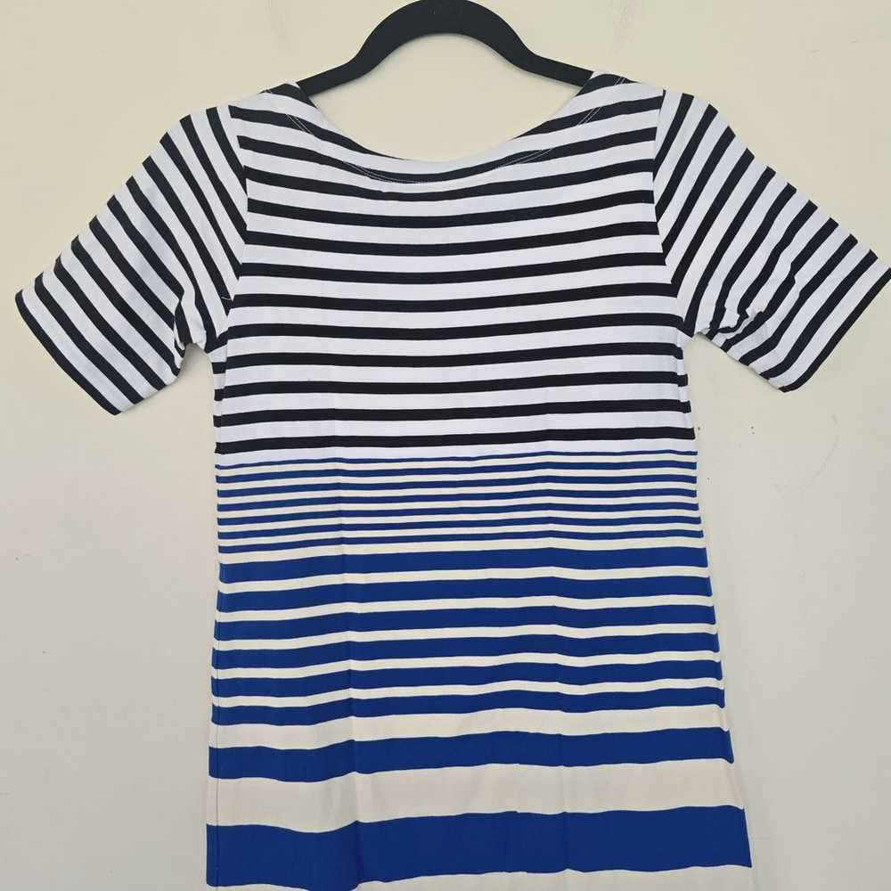 New MARNI X UNIQLO Striped Short Sleeve Dress Blu… - image 7