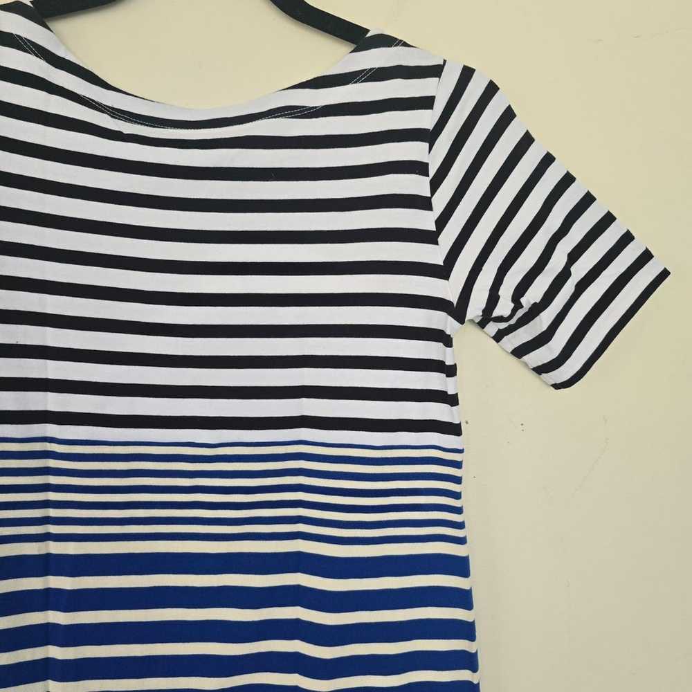New MARNI X UNIQLO Striped Short Sleeve Dress Blu… - image 9