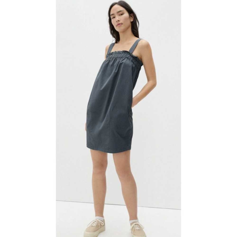Everlane The Paperbag Dress in Dark Slate Size Me… - image 1