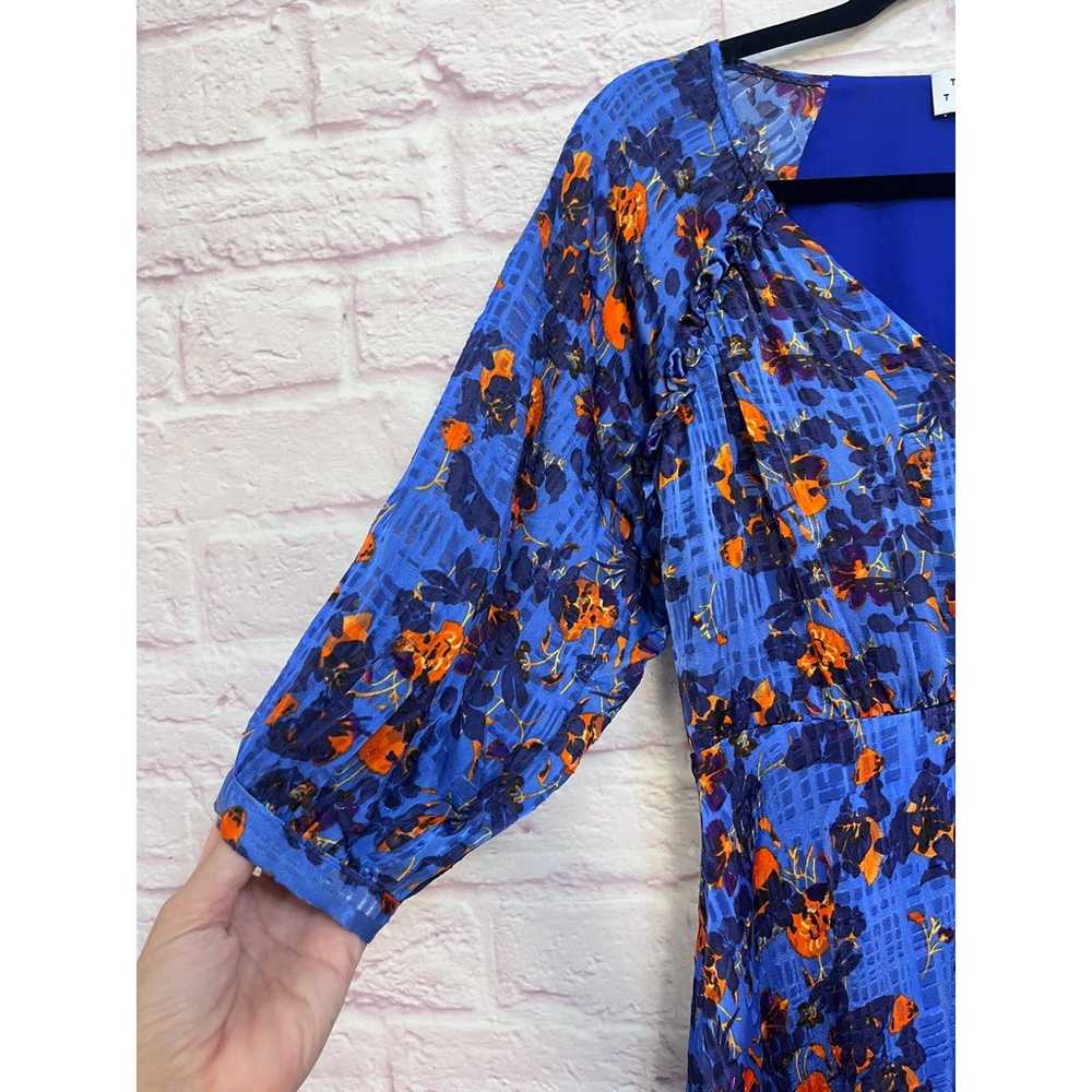 Tanya Taylor Natalia Dress Blue And Orange Floral… - image 3