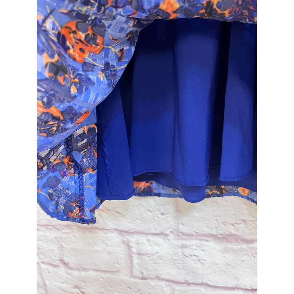 Tanya Taylor Natalia Dress Blue And Orange Floral… - image 5