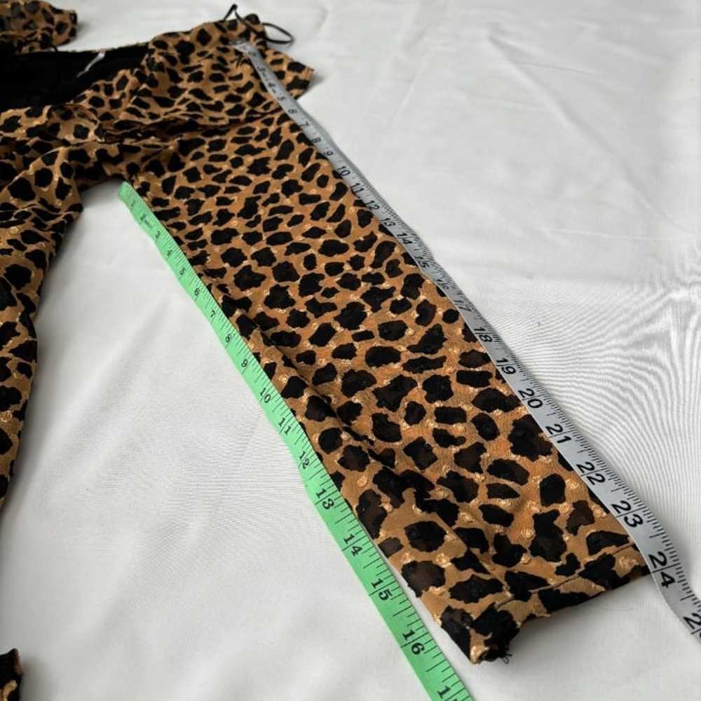 Free People Frenchie Leopard Print Wrap Dress Ruf… - image 7