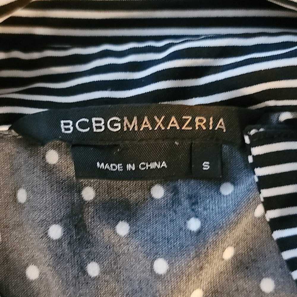 Bcbgmaxazria Black and White Mixed Print Dress Lo… - image 5