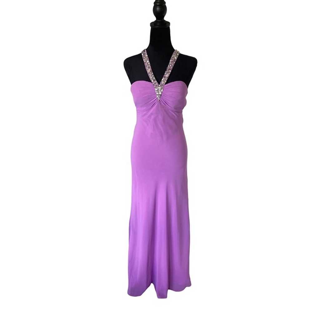 Faviana Couture Formal Lavender Purple Sequin Jew… - image 1
