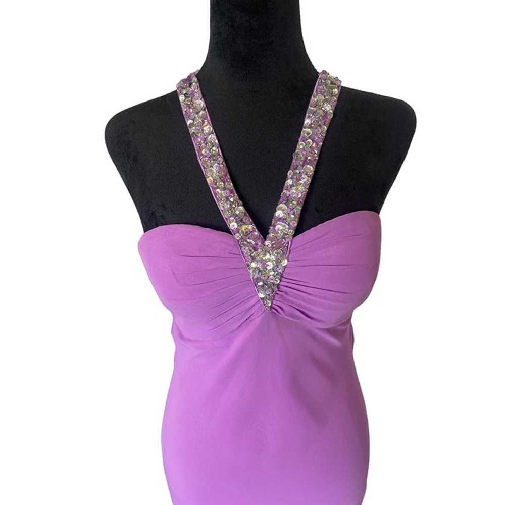 Faviana Couture Formal Lavender Purple Sequin Jew… - image 3