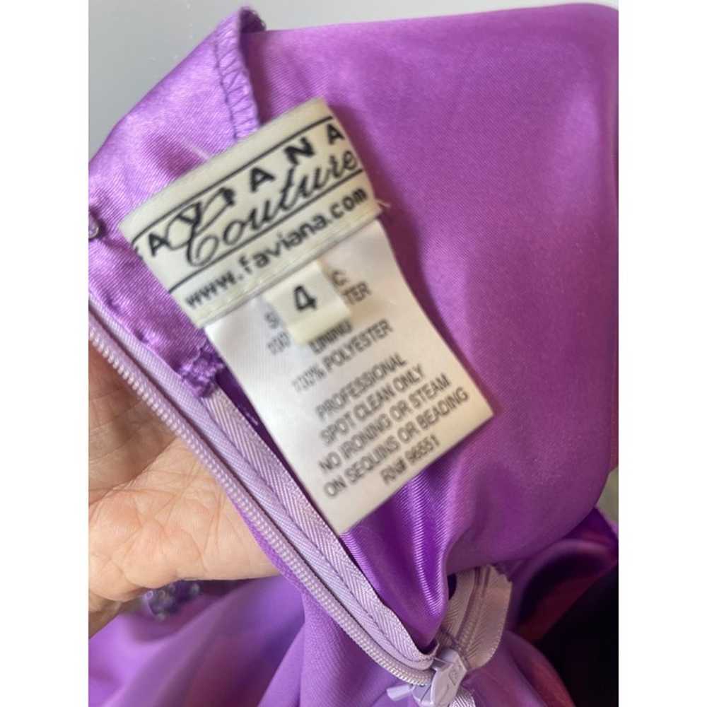 Faviana Couture Formal Lavender Purple Sequin Jew… - image 9