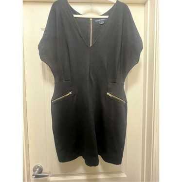 French Connection Black Mini Dress with Zippers S… - image 1