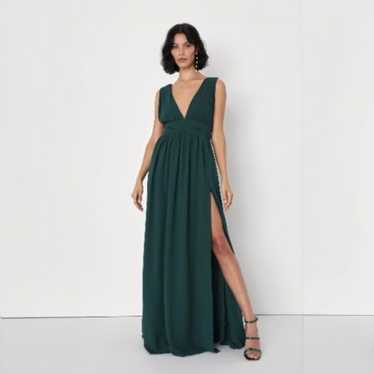 Heavenly Hues Goddess Forest Green Maxi Dress