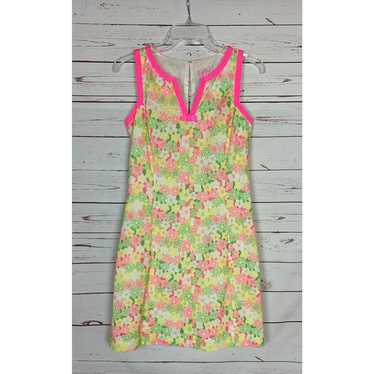 Lilly Pulitzer Women's Size 2 Pink Floral Eyelet … - image 1