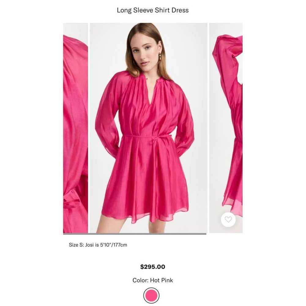 Rebecca Taylor Silk Blend Long Sleeve Shirt Dress… - image 11