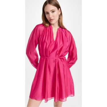 Rebecca Taylor Silk Blend Long Sleeve Shirt Dress… - image 1