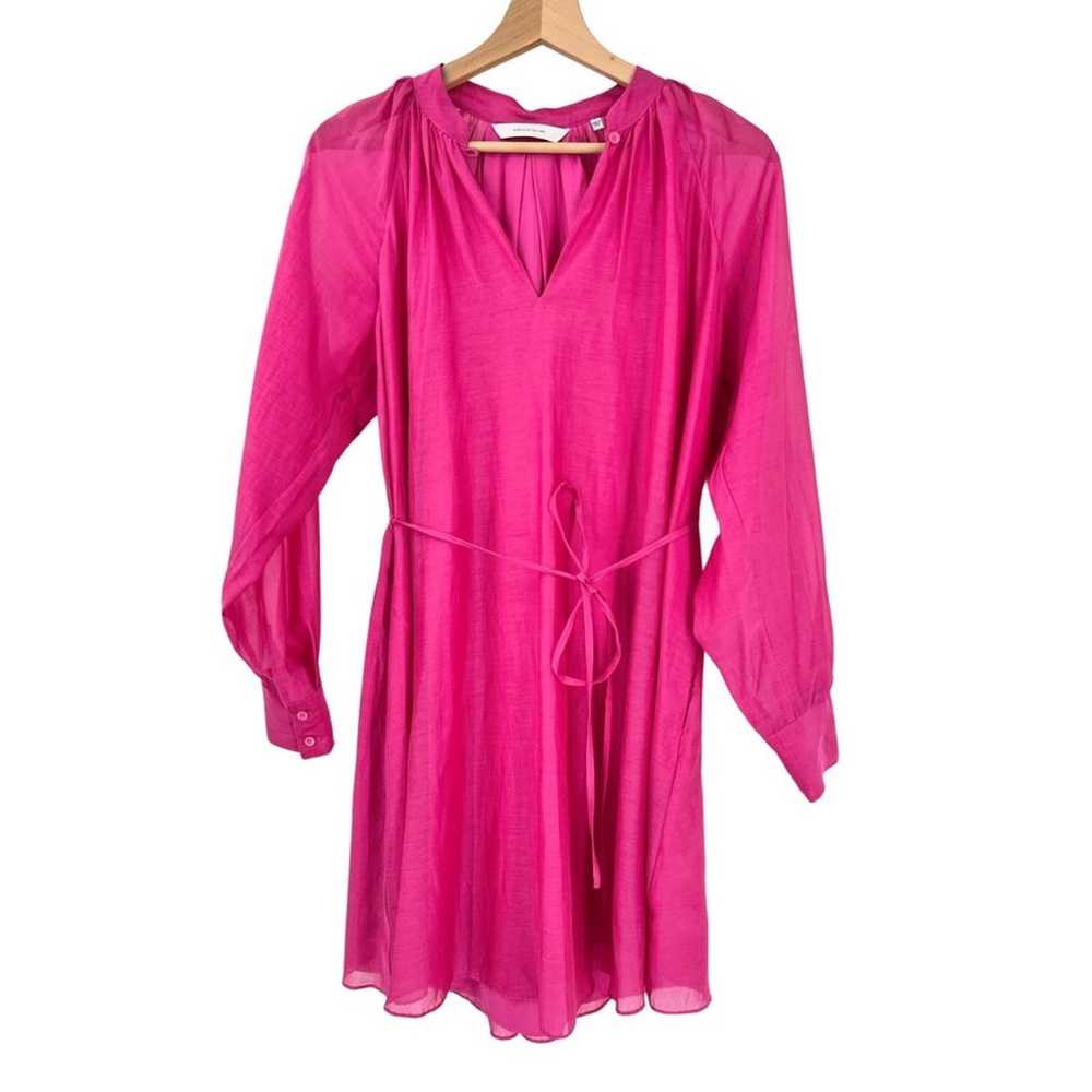 Rebecca Taylor Silk Blend Long Sleeve Shirt Dress… - image 4