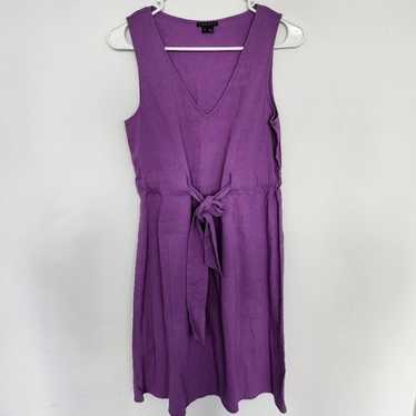 Theory Linen Blend Purple Lightweight Mini Dress 4 - image 1