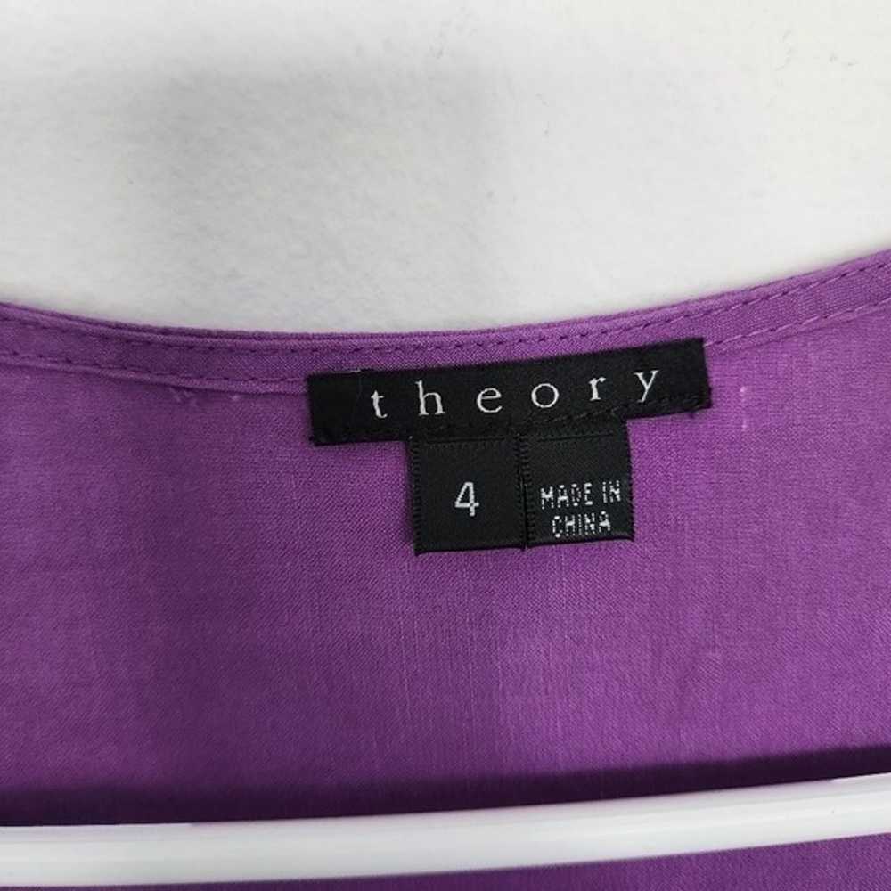 Theory Linen Blend Purple Lightweight Mini Dress 4 - image 2