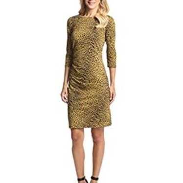 J. MCLAUGHLIN | Sage Ruched Leopard Dress K351