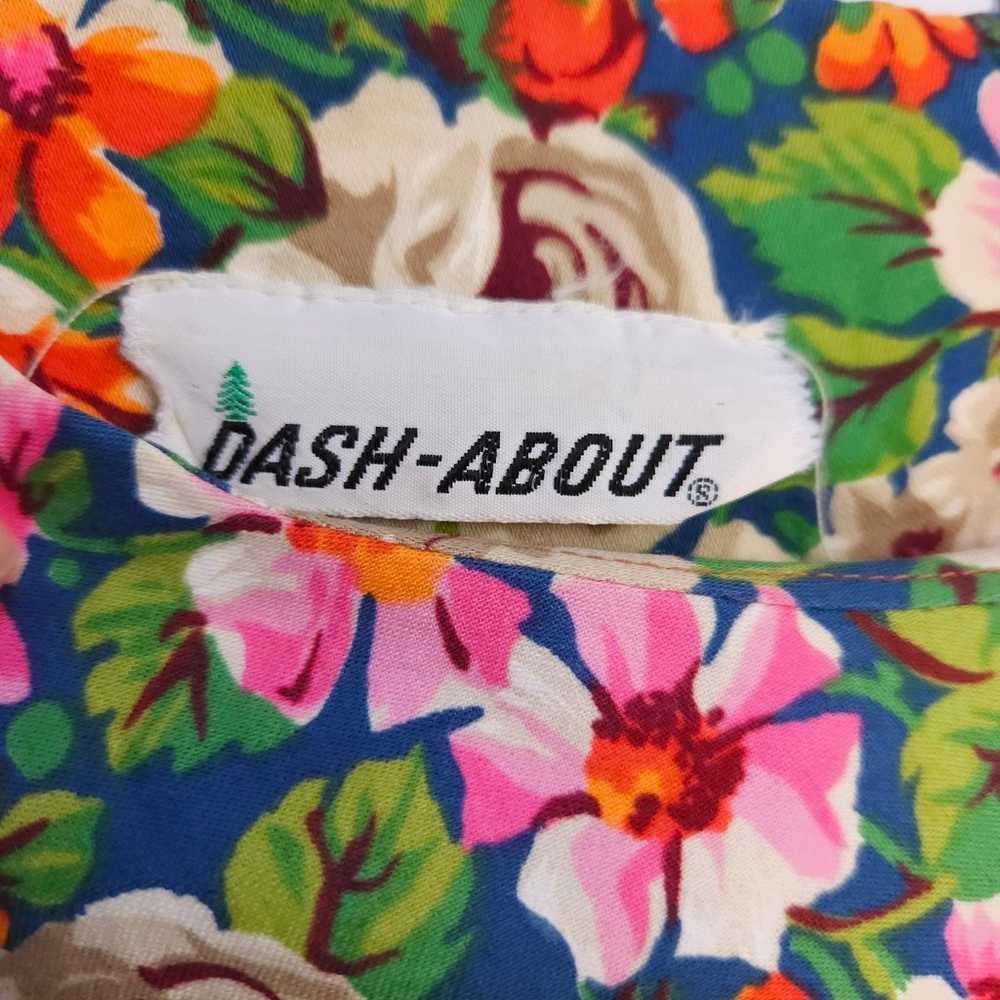 Vintage Dash-About 60s Cotton Floral Romper Skort… - image 3