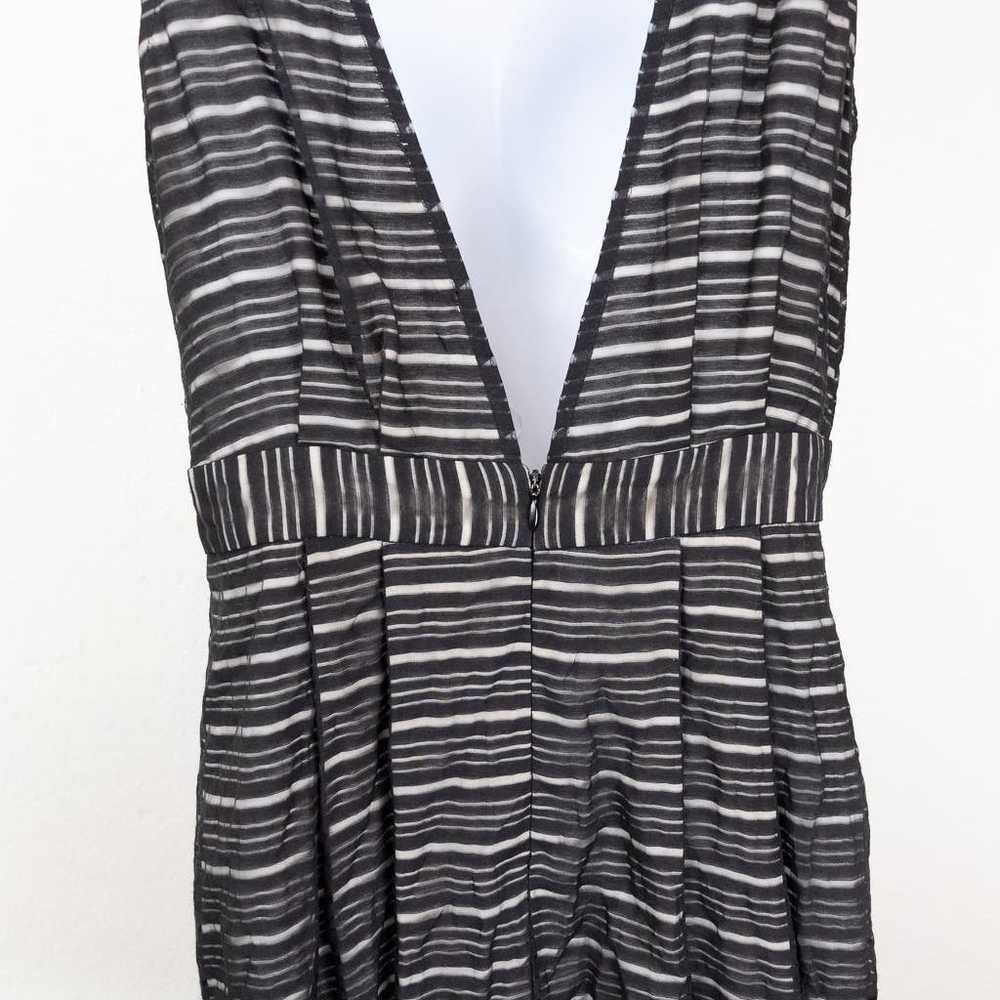 BCBGeneration Black White Striped Fit Flare Dress… - image 4