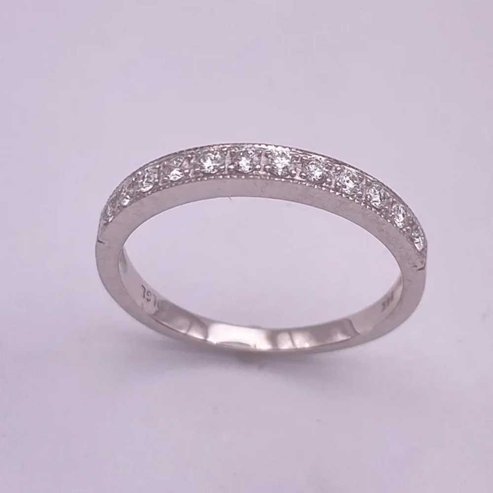 Classic Diamond Band Ring 14K White Gold .24 Cara… - image 2