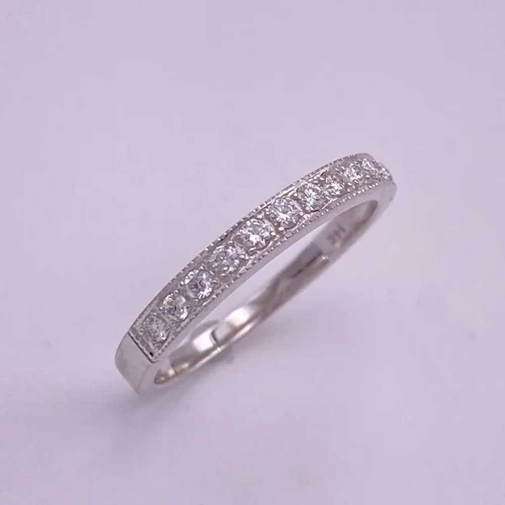 Classic Diamond Band Ring 14K White Gold .24 Cara… - image 3