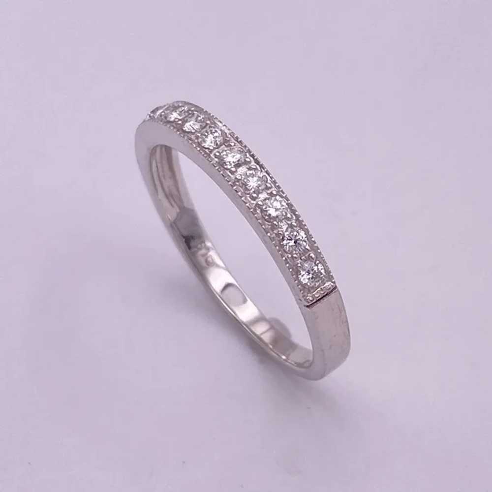 Classic Diamond Band Ring 14K White Gold .24 Cara… - image 4