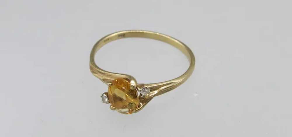 VINTAGE   Yellow Gold 10k   Yellow Topaz   Size  … - image 11