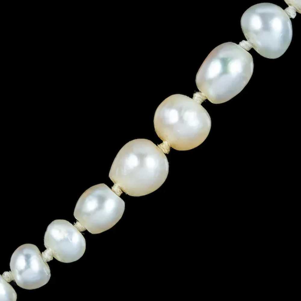 Antique Victorian Natural Baroque Pearl Necklace … - image 6