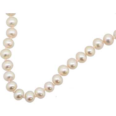14k Yellow Gold Pink Pearl Necklace - 18" - image 1