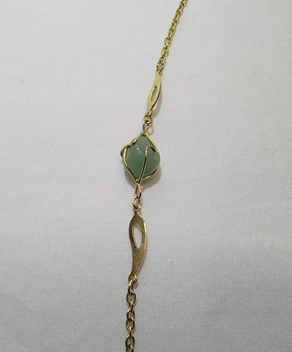 Goldtone chain eternity necklace with semipreciou… - image 11