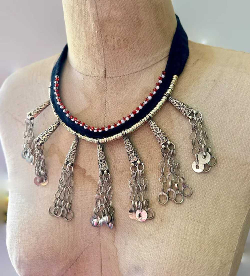 Afghan Necklace, Kuchi, Brass, Vintage Necklace, … - image 4