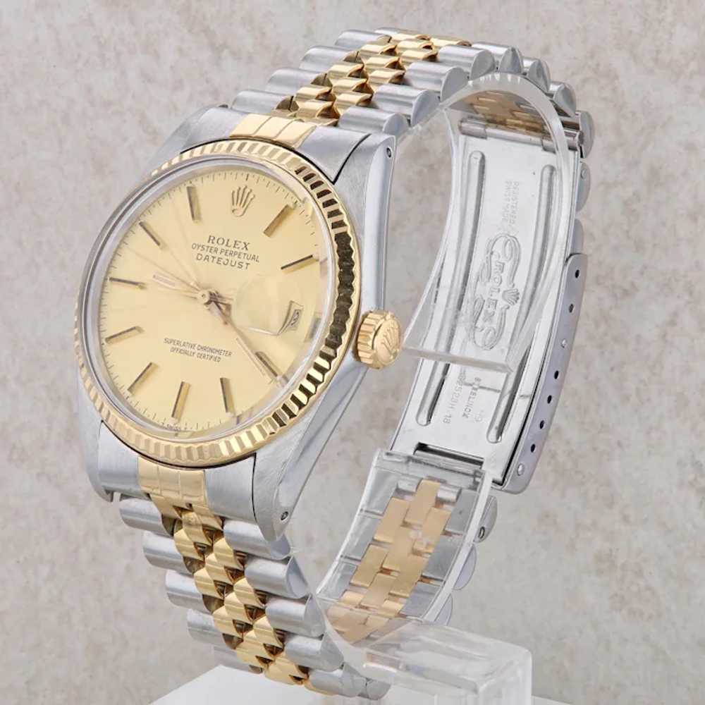 18k and Stainless Rolex Datejust Men's Jubilee Ba… - image 2