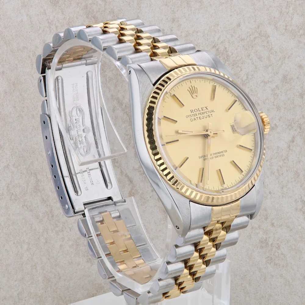18k and Stainless Rolex Datejust Men's Jubilee Ba… - image 6