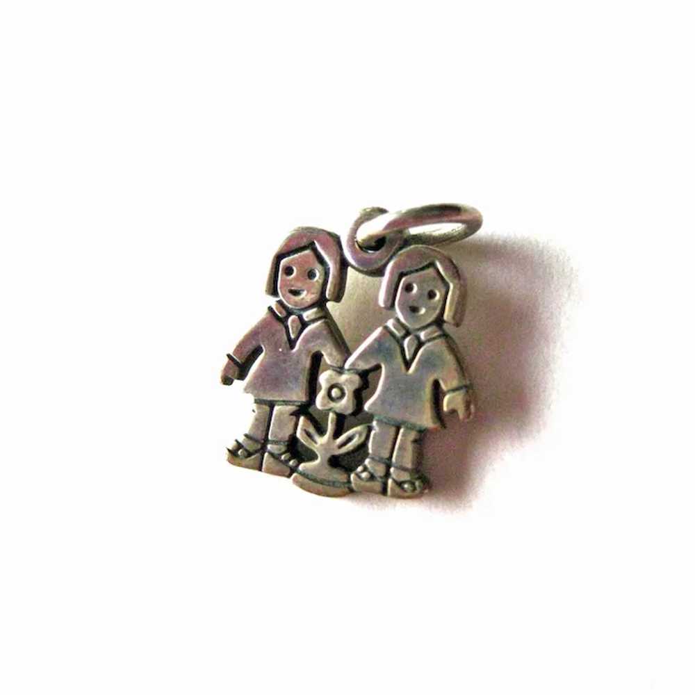 James Avery Retired Love Is Charm - Two Girls Cha… - image 3