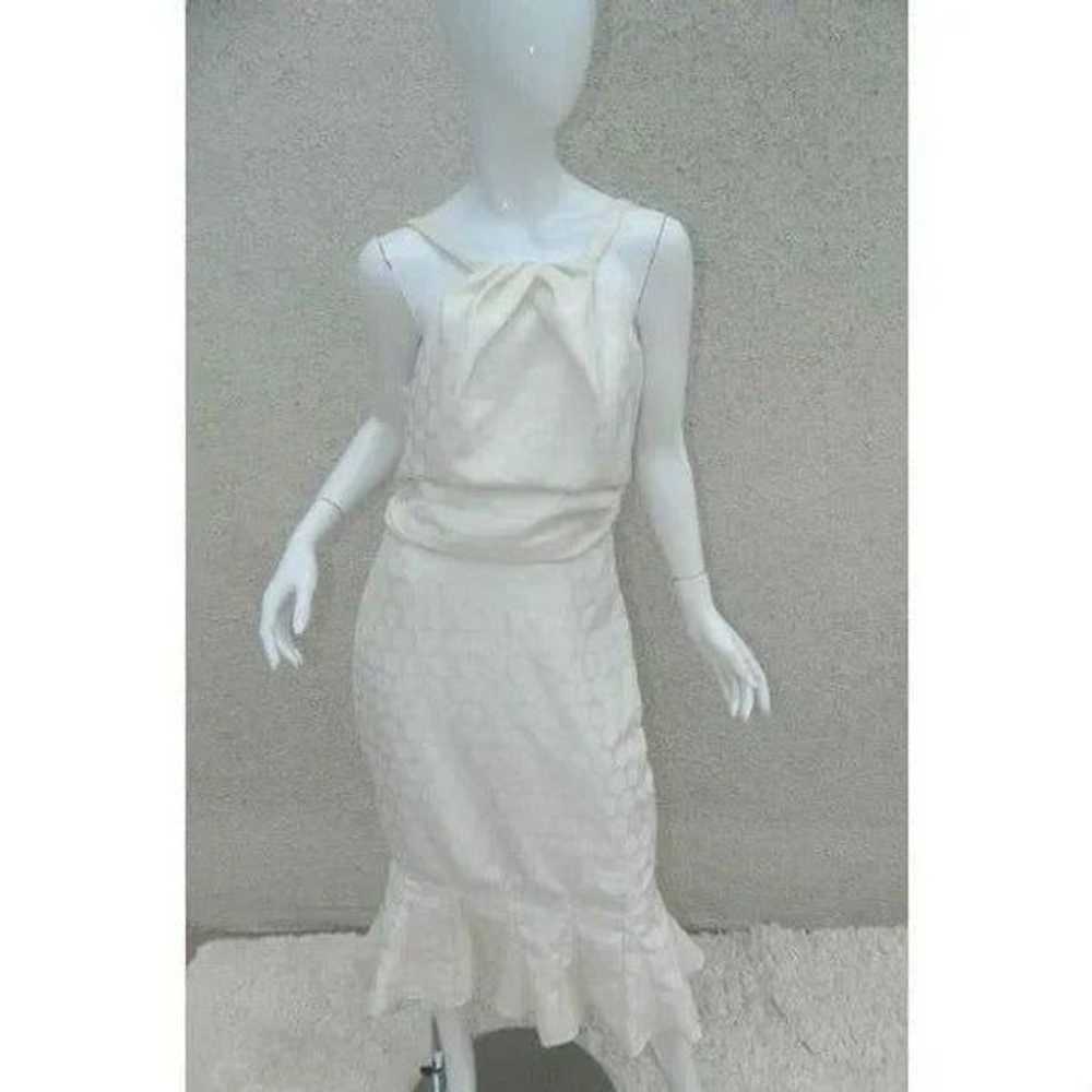 Bettie Page White Pin Up Pencil Dress Size 12 - image 1