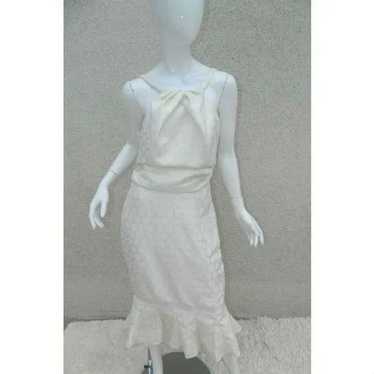 Bettie Page White Pin Up Pencil Dress Size 12 - image 1