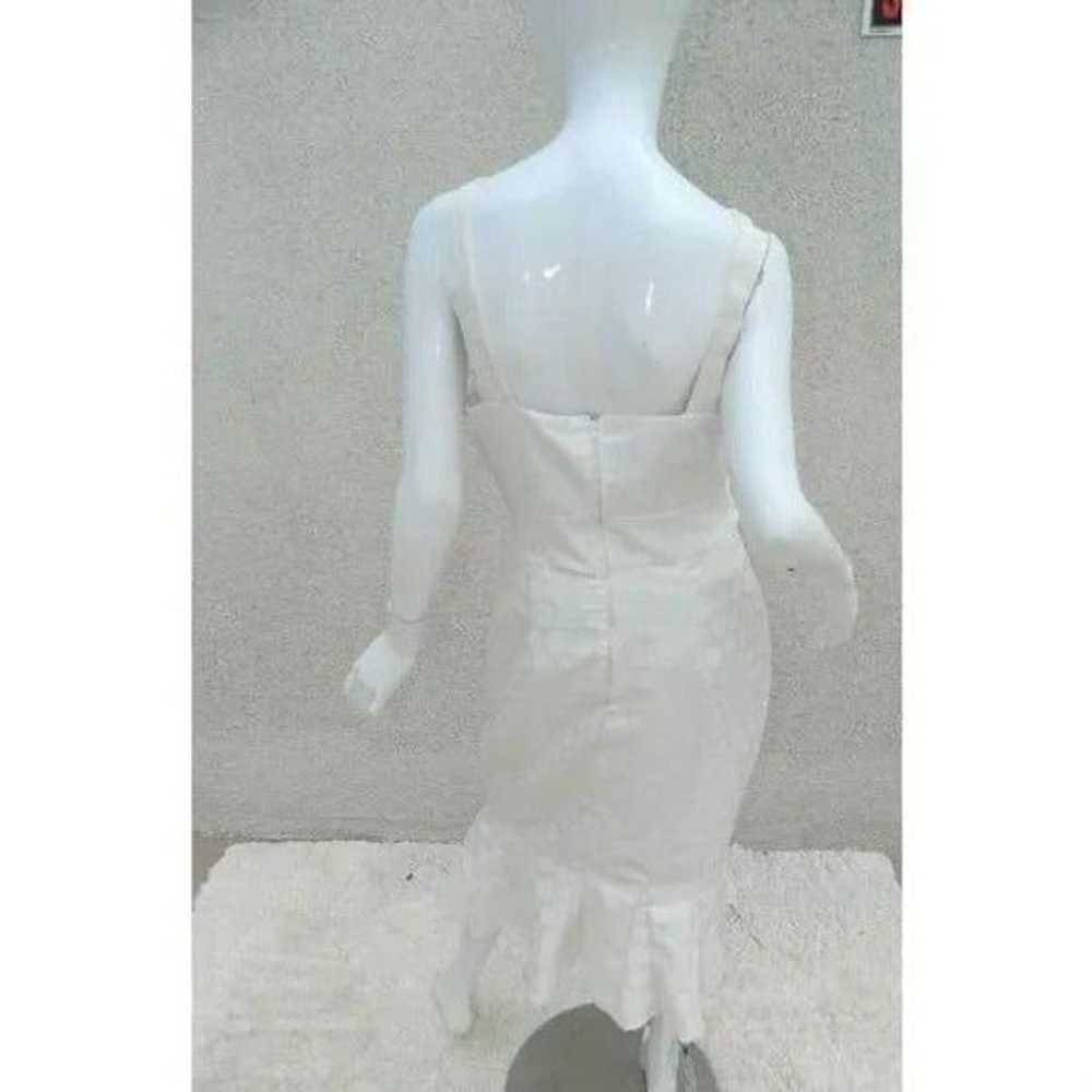 Bettie Page White Pin Up Pencil Dress Size 12 - image 2